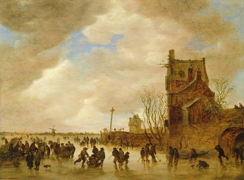 Cuadros en Lienzo A Winter Skating Scene