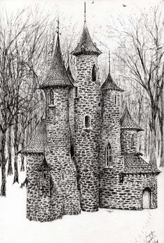 Cuadros en Lienzo Gatehouse of The Castle in the forest of Findhorn, 2006,