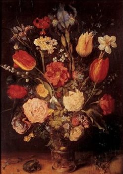 Reprodukcja Jan Brueghel the Younger - Vase with Flowers