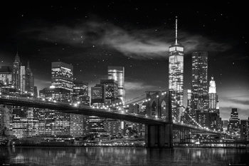 Poster New York - Freedom Tower (B&W)