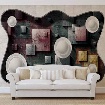 Abstrait Modern Design Art Sphères Poster Mural XXL