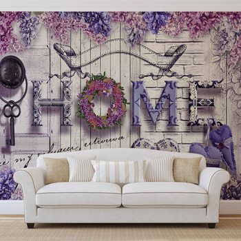 Accueil Fleurs Vintage Poster Mural XXL
