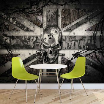 Alchimie Crâne Drapeaux Anglais Tatou Poster Mural XXL