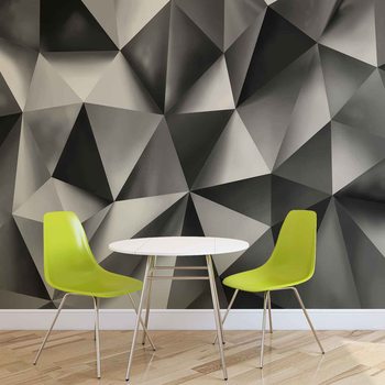 Art abstrait Gris Poster Mural XXL