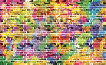 Briques multicolores Poster Mural XXL
