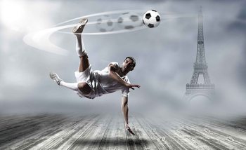 Joueur de football Paris Poster Mural XXL
