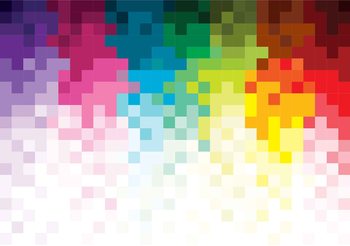 Motif Arc-en-ciel Pixel Poster Mural XXL