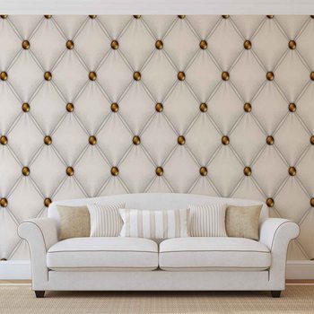 Motif Blanc à carreaux Poster Mural XXL