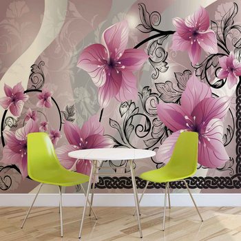 Motif floral de fleurs Poster Mural XXL