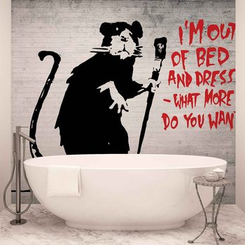 Mur de béton Banksy Graffiti Rat Poster Mural XXL