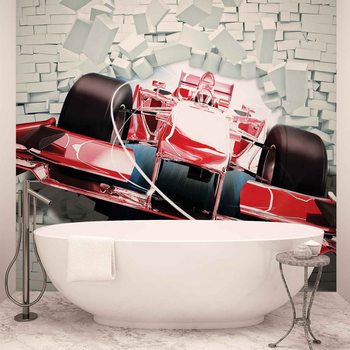 Mur de Brique Formule 1 Voiture de Course Poster Mural XXL