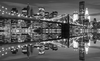 New York City Horizon Brooklyn Bridge Poster Mural XXL