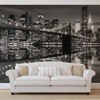 New York City Horizon Brooklyn Bridge Poster Mural XXL