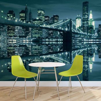 New York Skyline Brooklyn Bridge Poster Mural XXL