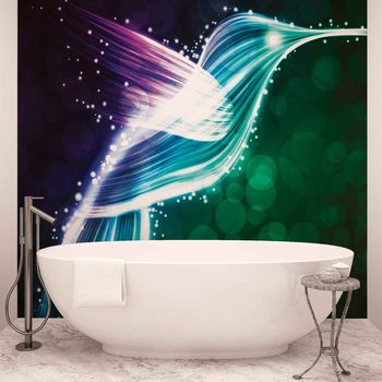 Oiseau Colibri Néon Couleurs Poster Mural XXL