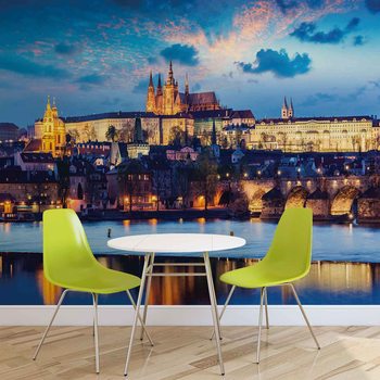 Prague Ville Fleuve Poster Mural XXL
