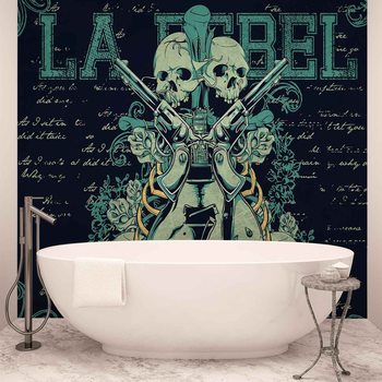 Rock Guitare Crânes Armes Poster Mural XXL