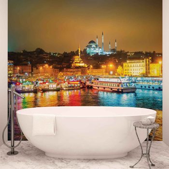 Ville Turquie Bosphore Multicolore Poster Mural XXL