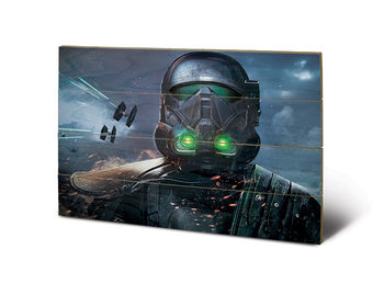 Poster su legno Rogue One: Star Wars Story - Death Trooper Glow