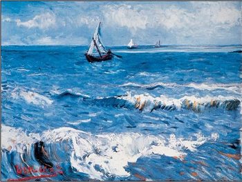 Seascape at Saintes-Maries, 1888 Festmény reprodukció