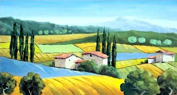 Cypresses on The Hill - Stampe d'arte