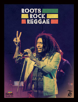 Bob Marley - Roots Rock Reggae Poster encadré