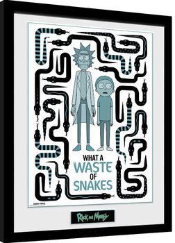Rick & Morty - Waste of Snakes Poster encadré