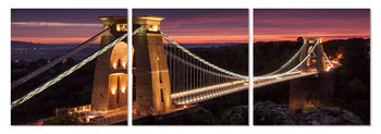 Night panorama with bridge Tableau Multi-Toiles