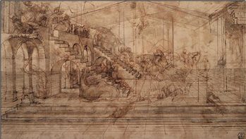 Study of The Adoration of the Magi Reproduction de Tableau