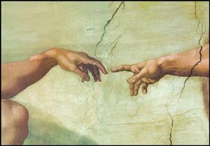 The Creation of Adam (Part) Reproduction de Tableau
