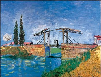 The Langlois Bridge at Arles, 1888 Reproduction de Tableau