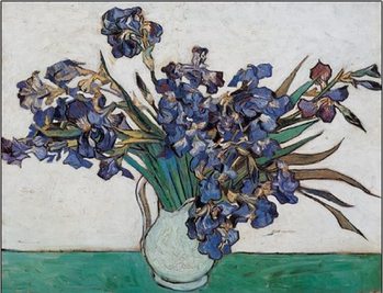 Vase with Irises, 1890 Reproduction de Tableau