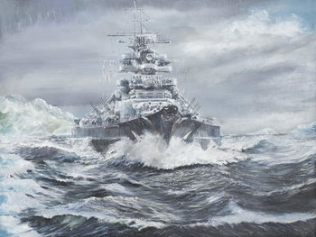 Bismarck off Greenland coast 23rd May 1941, 2007, Tableau sur Toile