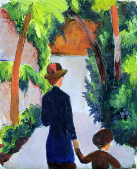 Mother and Child in the Park, 1914 Tableau sur Toile