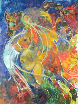 Myth and the Maiden, 1991 Tableau sur Toile