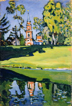 Red Church, 1900 Tableau sur Toile