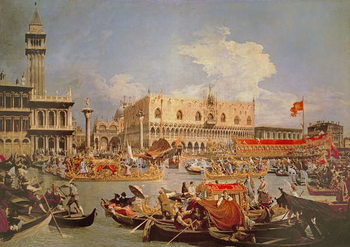 Return of the Bucintoro on Ascension Day Tableau sur Toile