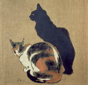 Two Cats, 1894 Tableau sur Toile