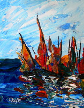 Voiliers au port a bainet, 2009 Tableau sur Toile