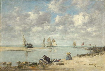 Washerwoman near Trouville, c.1872-6 Tableau sur Toile