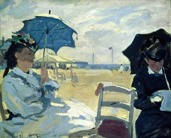 The Beach at Trouville, 1870 Reprodukcija umjetnosti