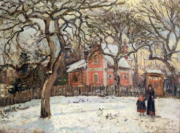 Chestnut Trees at Louveciennes, c.1871-2 Художествено Изкуство