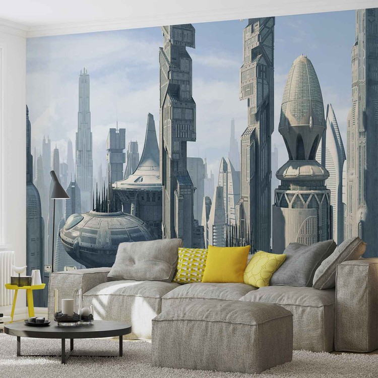 Star Wars Ville De Coruscant Poster Mural Papier Peint Acheter Le