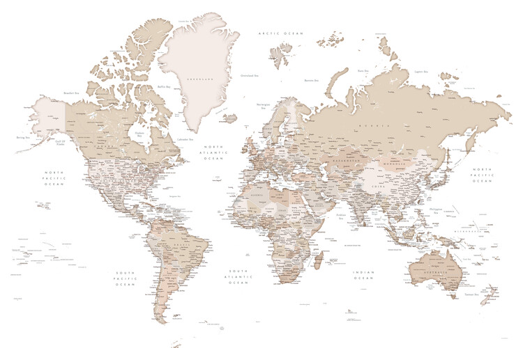 Mapa Beige Detailed Wold Map Louie Blursbyai Mapas De Ciudades Y