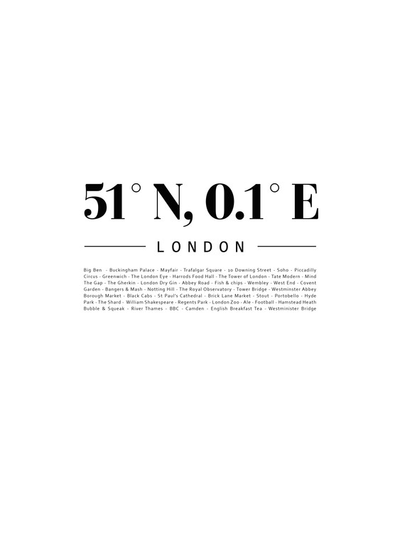 Arte fotográfico coordinateslondon