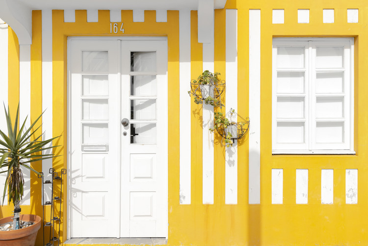 Arte fotográfico Costa Nova Yellow Facade