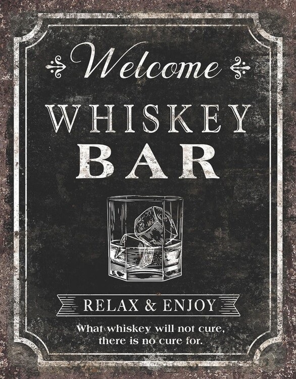 Whiskey Bar Kolekcjonerskie Dekoracyjne Retro Tabliczki