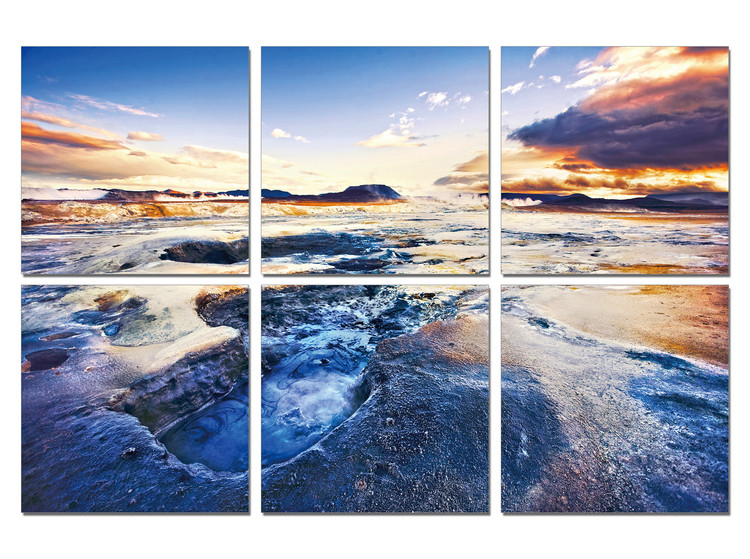 The tide in sunset Obraz