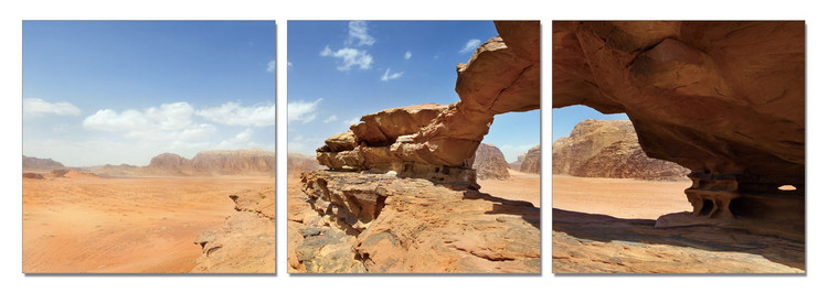 Obraz Jordánsko - skalní brána, poušť Wadi Rum