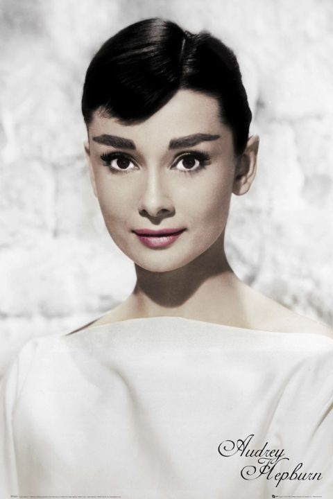 AUDREY HEPBURN white Plakát Obraz na zeď 3 1 ZDARMA Posters cz